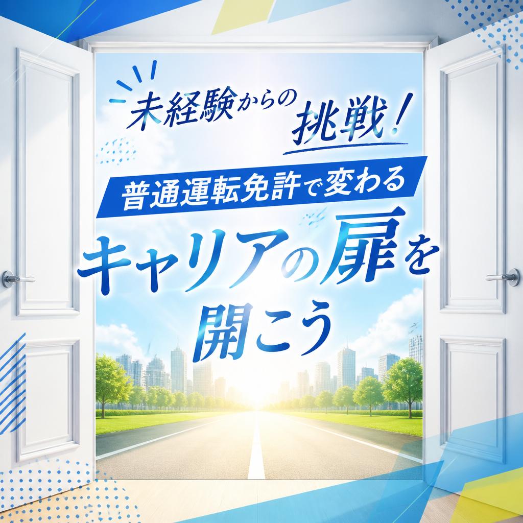 未経験からの挑戦！普通運転免許で変わるキャリアの扉を開こう