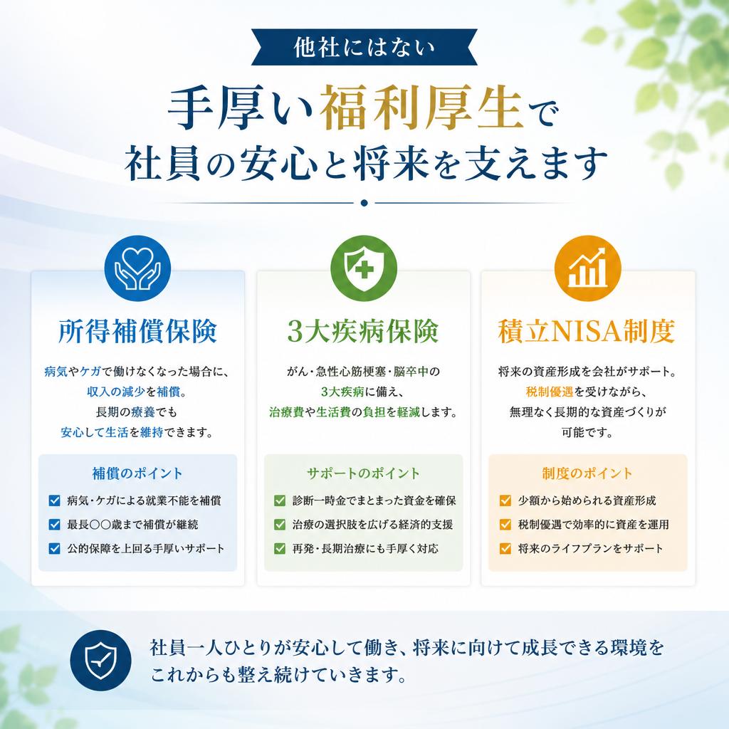 充実した福利厚生