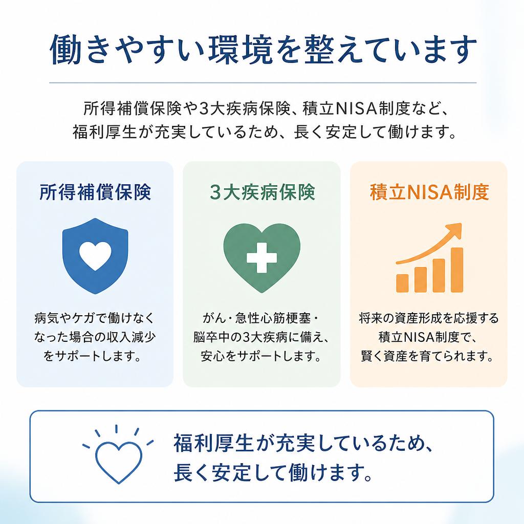 充実した福利厚生